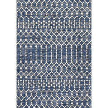 Ourika Moroccan Geometric Textured Weave Indoor/outdoor Rug